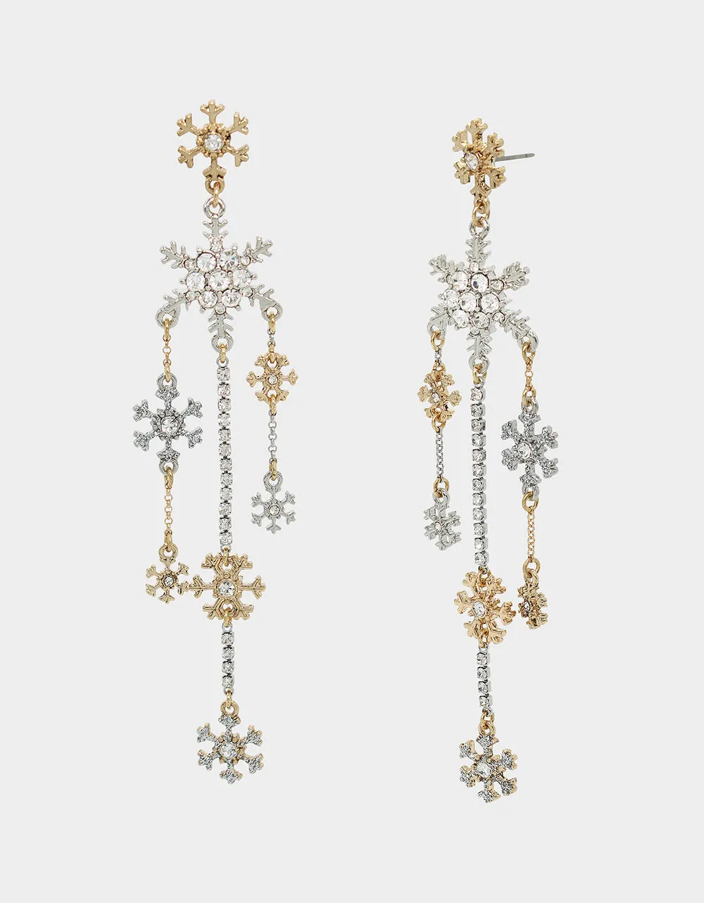 SNOW SPECIAL SNOWFLAKE CHANDELIER EARRINGS CRYSTAL sold by Betsey Johnson