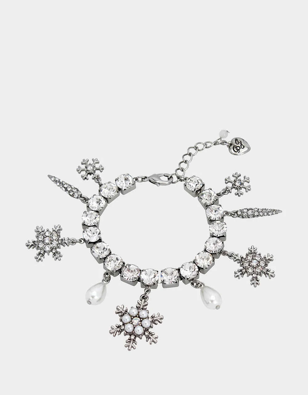 SNOW SPECIAL SNOWFLAKE CHARM BRACELET CRYSTAL sold by Betsey Johnson
