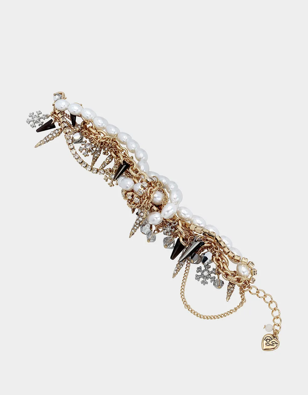 SNOW SPECIAL ICICLE CHAIN WRAP FLEX BRACELET PEARL sold by Betsey Johnson product image thumbnail 3