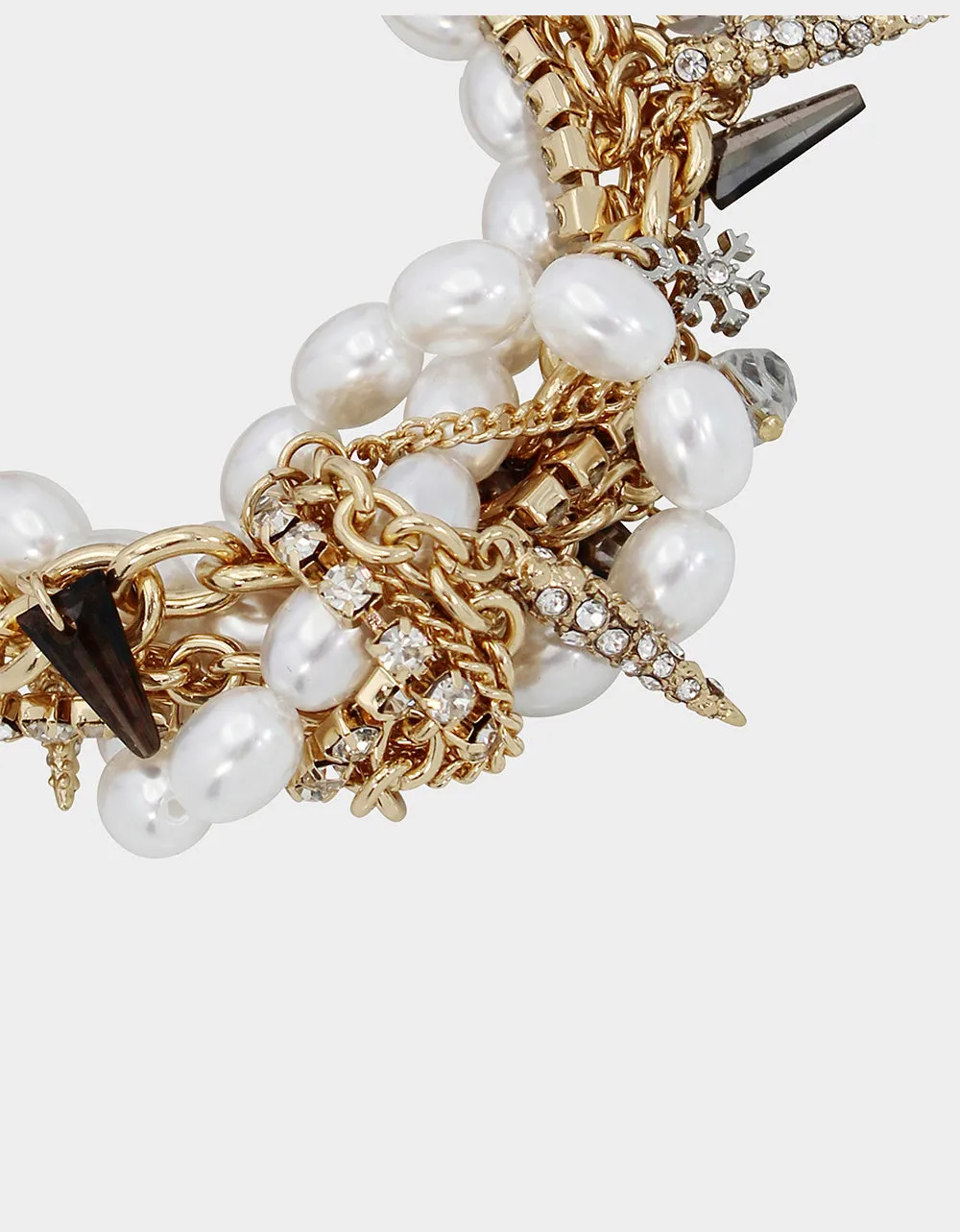 SNOW SPECIAL ICICLE CHAIN WRAP FLEX BRACELET PEARL sold by Betsey Johnson product image thumbnail 2