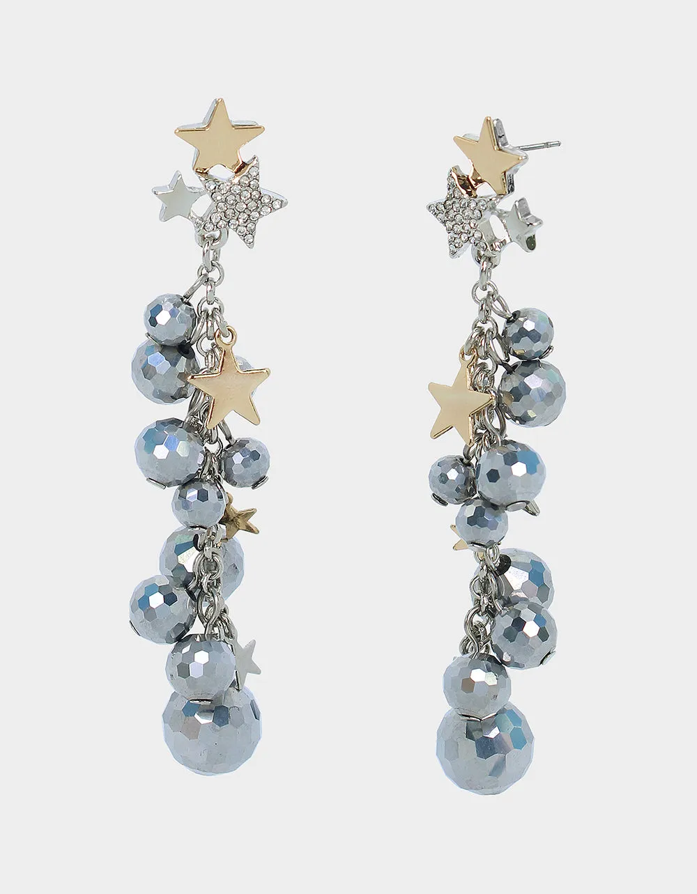 MIDNIGHT MAGIC DISCO LINEAR EARRINGS CRYSTAL sold by Betsey Johnson