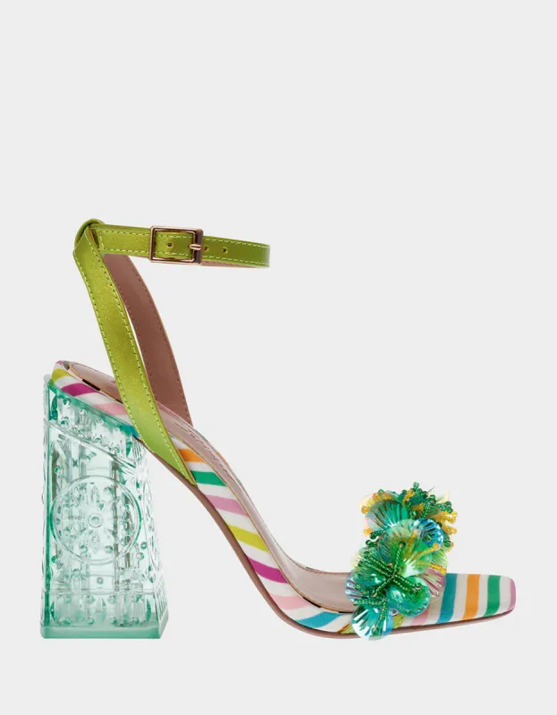 QUINTA GREEN MULTI | RE:LUV sold by Betsey Johnson