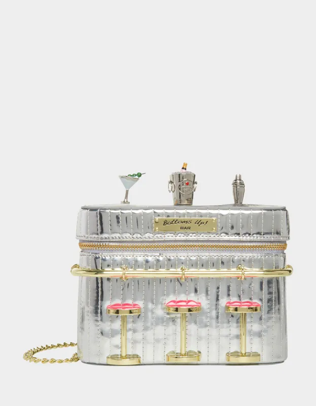 KITSCH ART DECO BAR CROSSBODY SILVER | RE:LUV made by Betsey Johnson