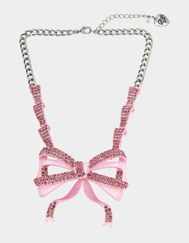 PINK BOWS BOW PENDANT PINK sold by Betsey Johnson