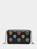 BEJEWELED HEARTS CROSSBODY BLACK sold by Betsey Johnson