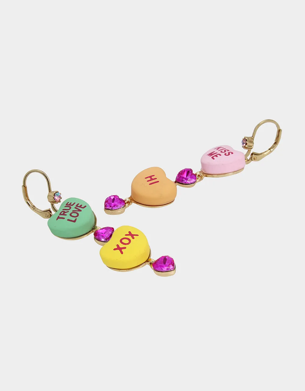 THINK PINK SWEETHEART MISMATCH EARRINGS MULTI sold by Betsey Johnson product image thumbnail 2