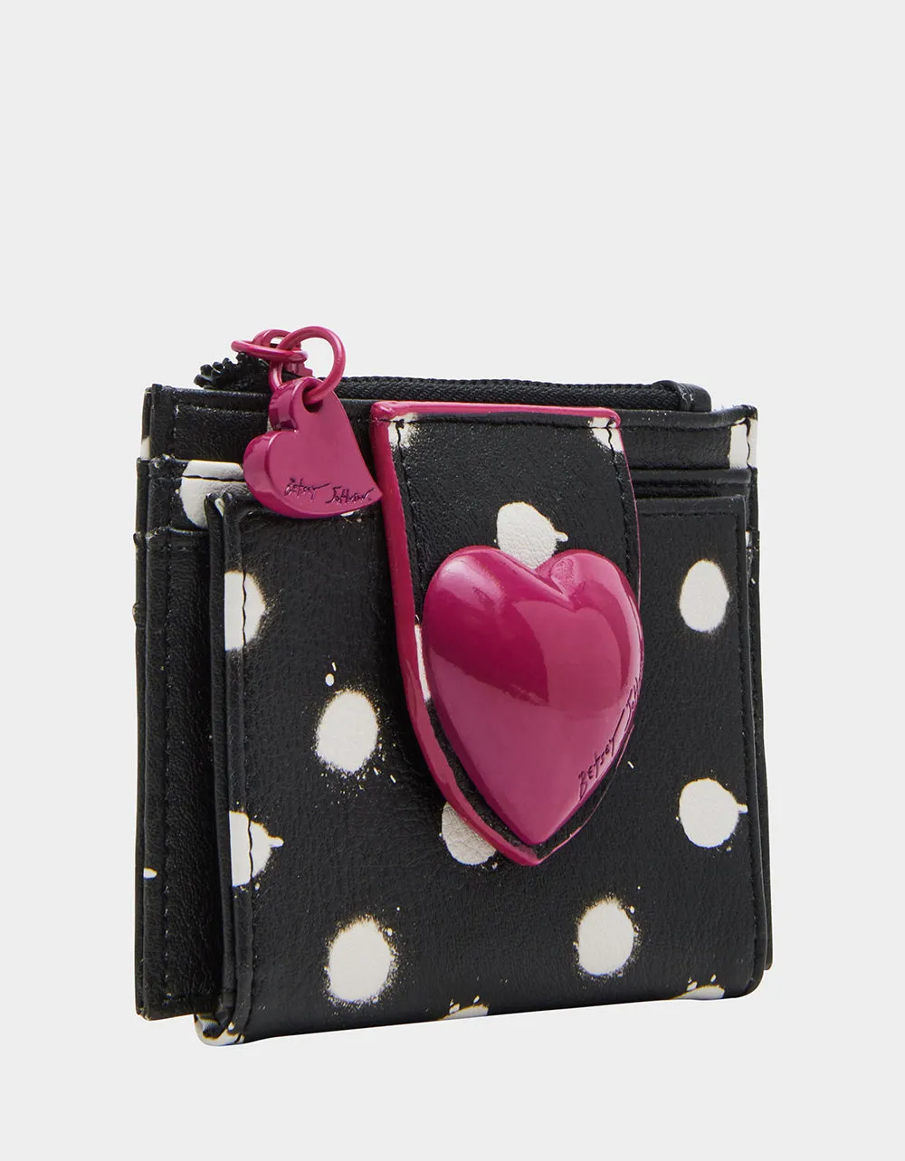 HEART BIFOLD WALLET BLACK PINK sold by Betsey Johnson product image thumbnail 2