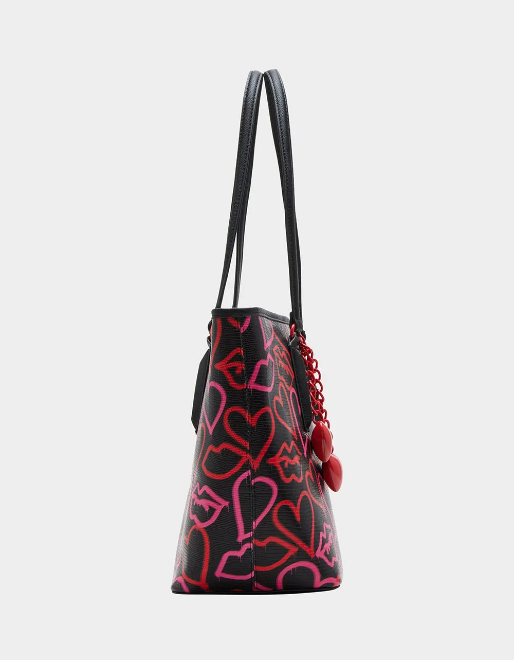 GRAFFITI HEART TOTE BLACK MULTI sold by Betsey Johnson product image thumbnail 3