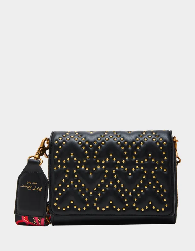 WHAT A STUD WALLET ON CHAIN BLACK sold by Betsey Johnson