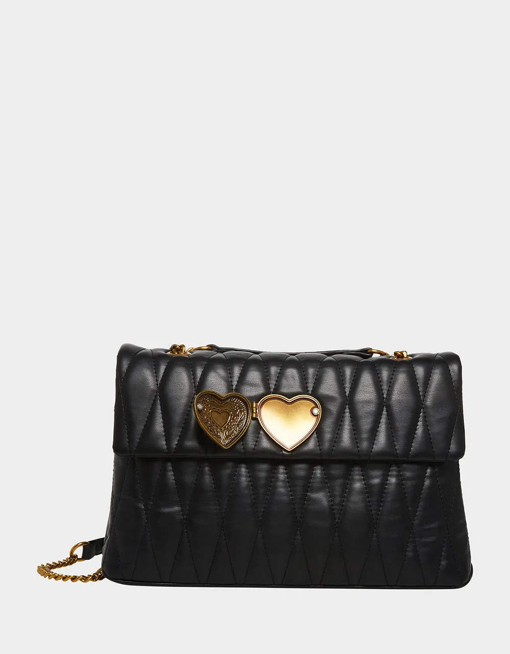 QUILTED BAG WITH HEART BLACK | RE:LUV sold by Betsey Johnson product image thumbnail 2