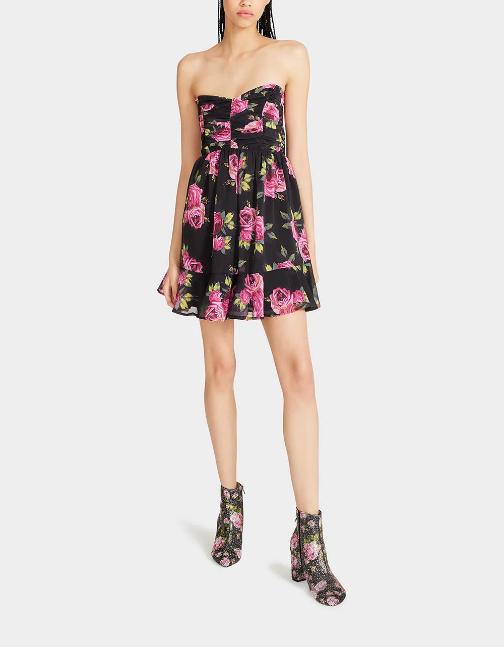 MARISSA MINI DRESS BLACK MULTI | RE:LUV sold by Betsey Johnson