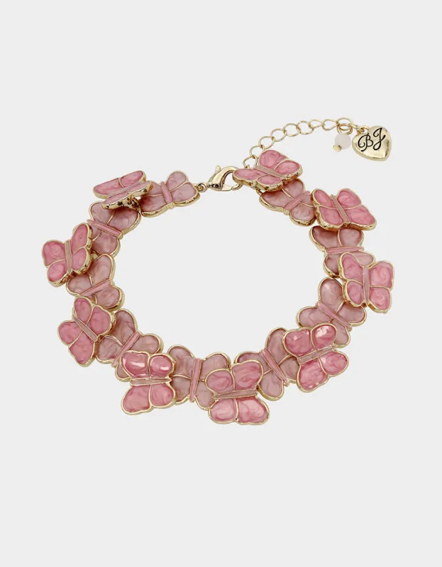 SWEETHEART SWOON BUTTERFLY FLEX BRACELET PINK sold by Betsey Johnson