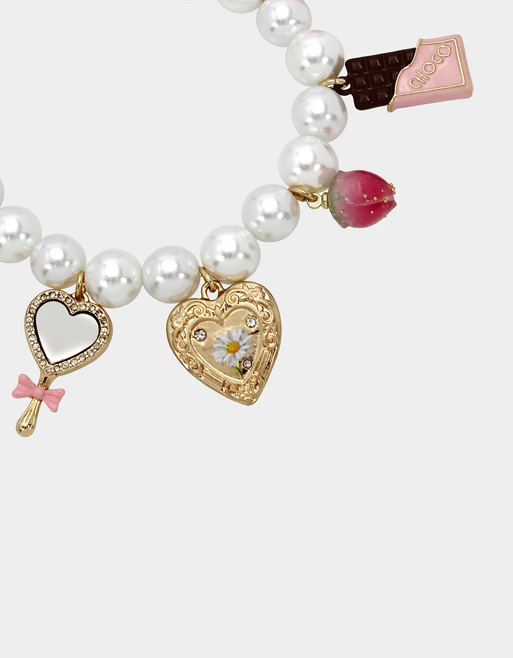 SWEETHEART SWOON SWEETHEART CHARM STRETCH BRACELET PINK sold by Betsey Johnson product image thumbnail 2