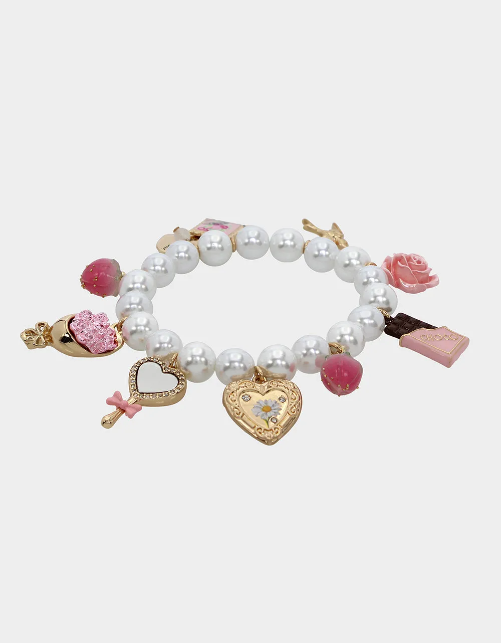 SWEETHEART SWOON SWEETHEART CHARM STRETCH BRACELET PINK sold by Betsey Johnson product image thumbnail 3