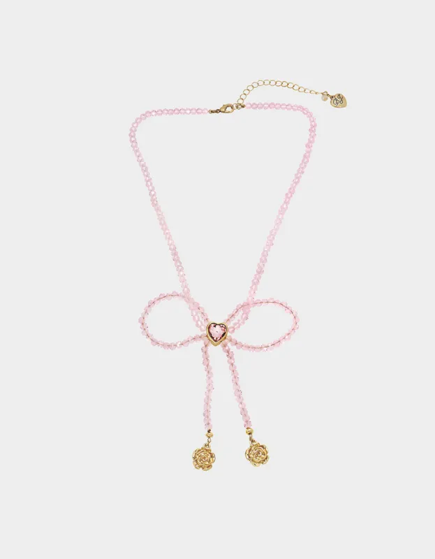 SWEETHEART SWOON BOW PENDANT PINK sold by Betsey Johnson