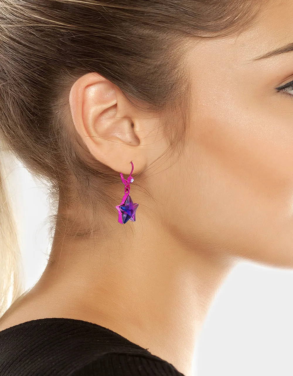 MISS USA STAR HOOK EARRINGS MULTI sold by Betsey Johnson product image thumbnail 3