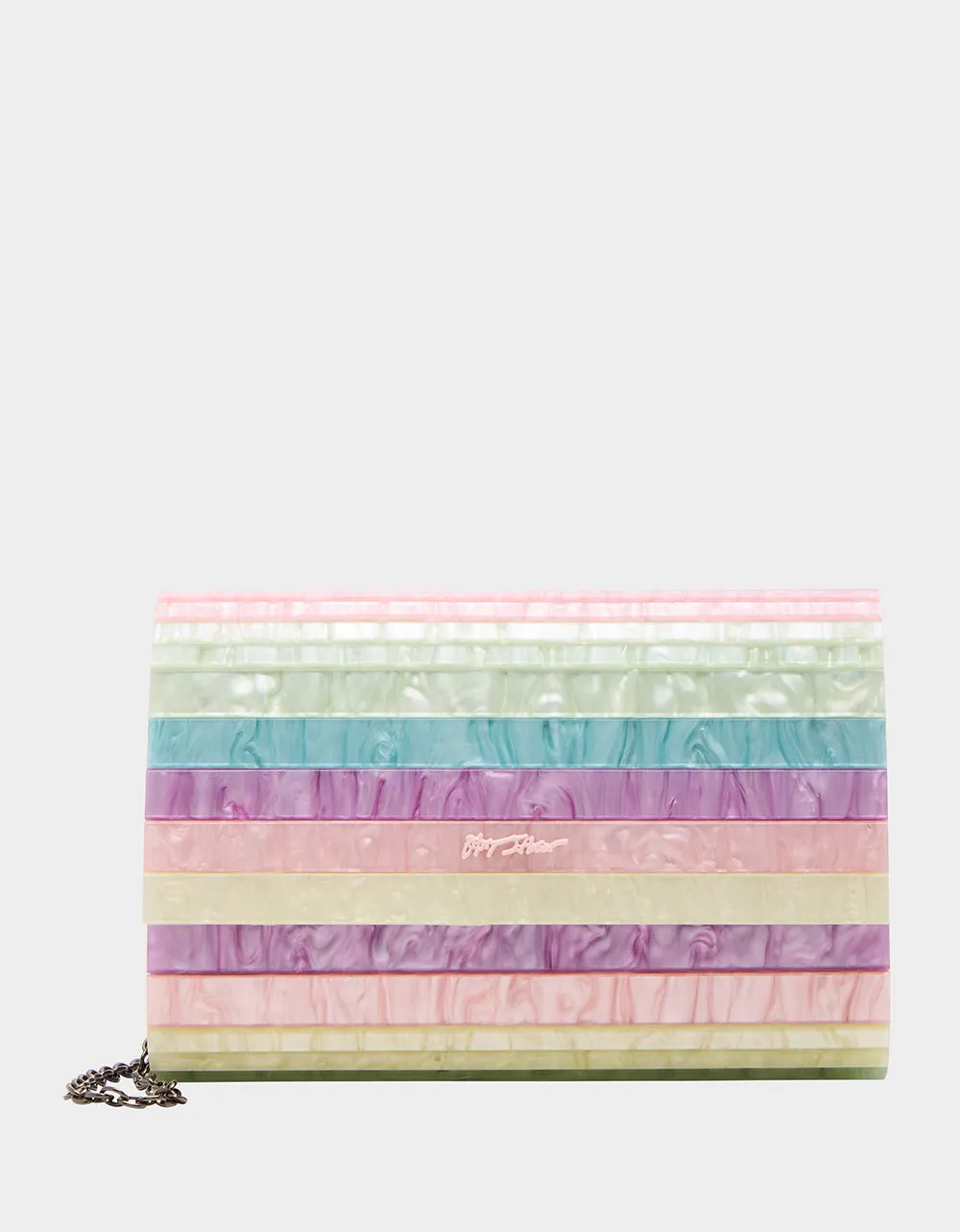 STRIP STRIP HOORAY CLUTCH PASTEL sold by Betsey Johnson