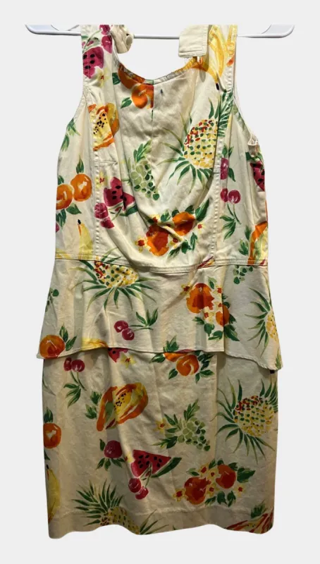 Vtg Fruit peplum summer dress | RE:LUV sold by Betsey Johnson
