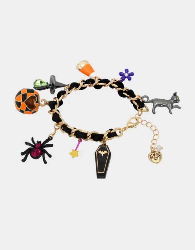 GHOUL FRIENDS HALLOWEEN CHARM BRACELET MULTI sold by Betsey Johnson