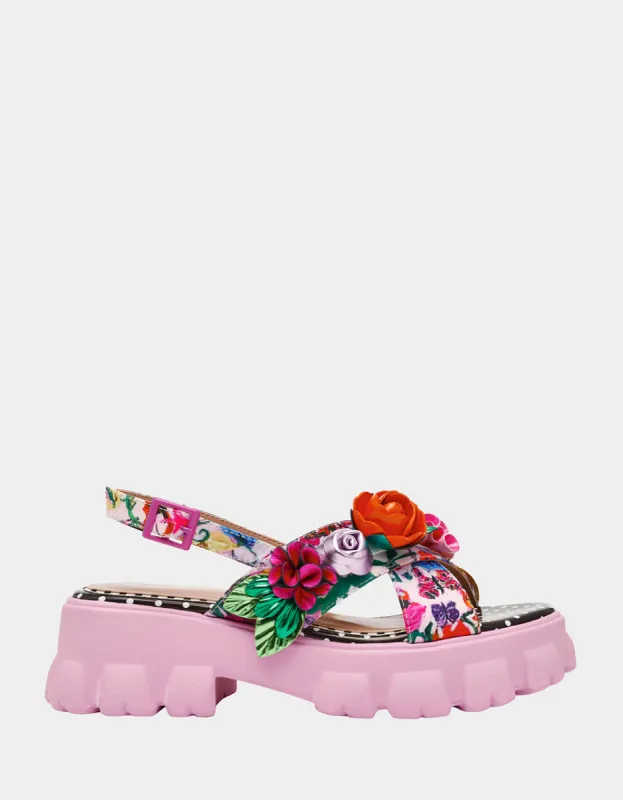 NIKITTA PALE PINK FLORAL sold by Betsey Johnson