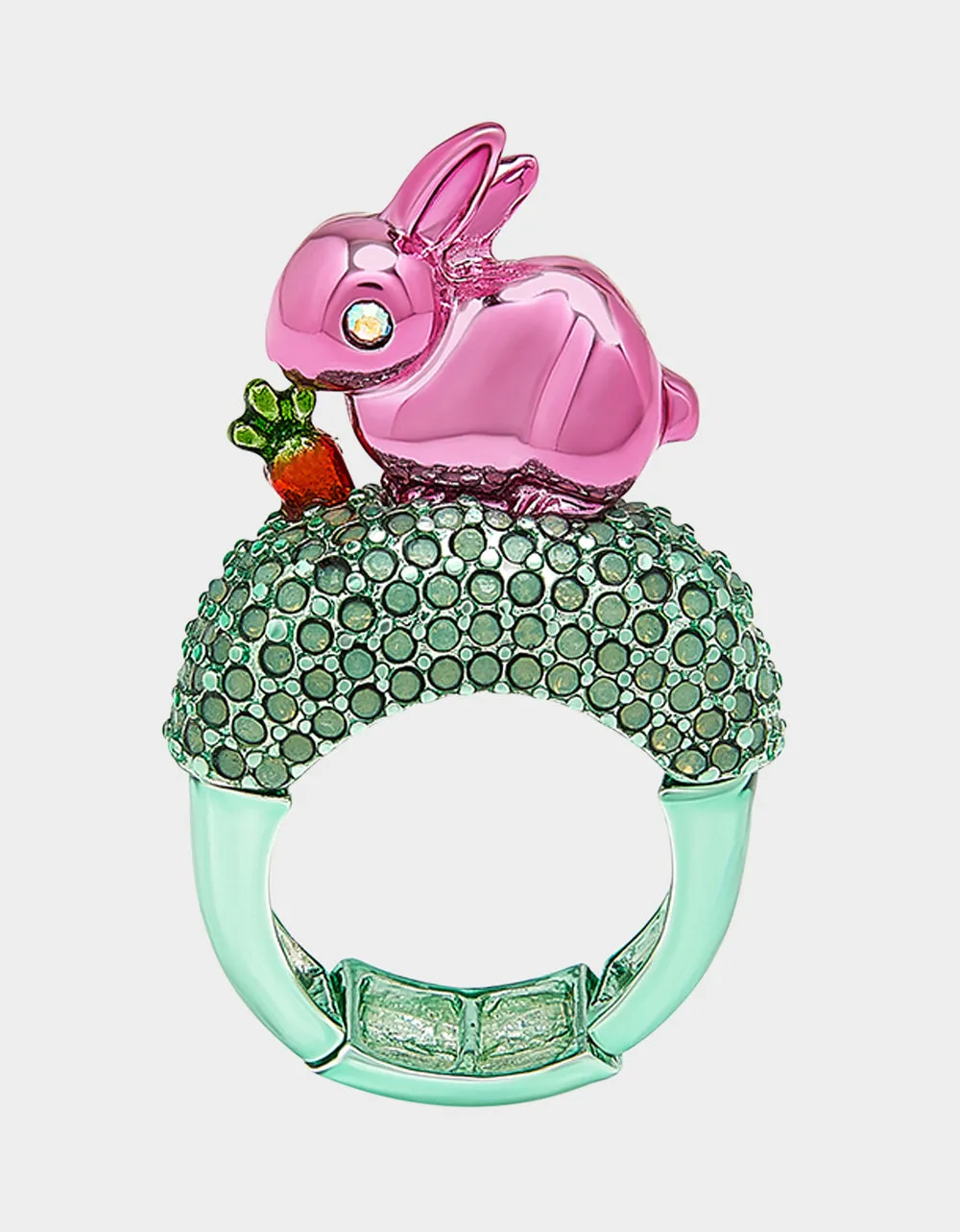 HOP TO IT BUNNY CARROT STRETCH RING MULTI sold by Betsey Johnson