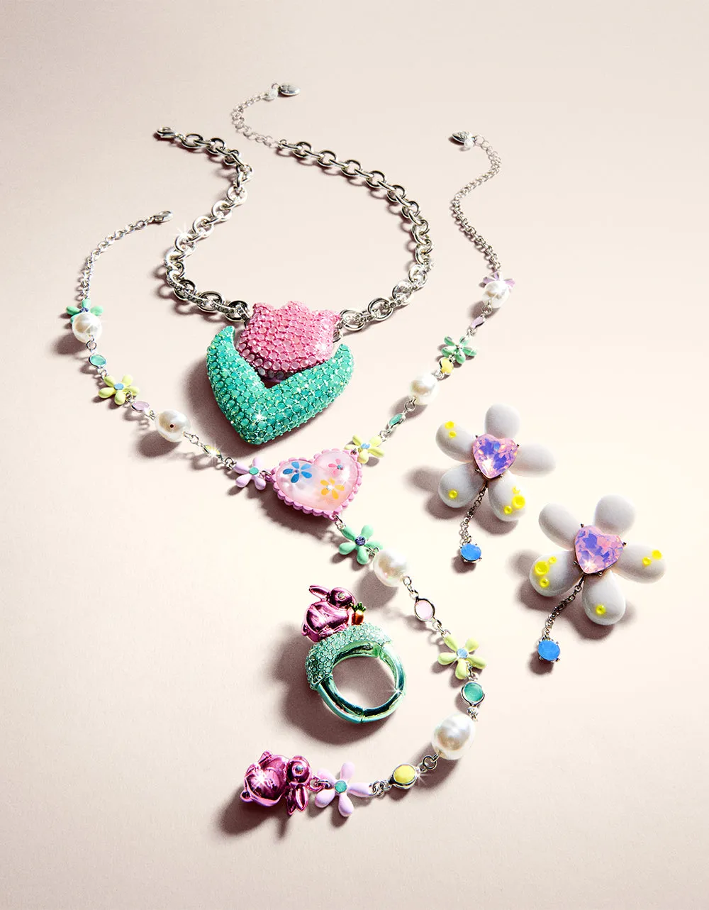 HOP TO IT FLOWER EGG Y NECKLACE MULTI sold by Betsey Johnson product image thumbnail 4