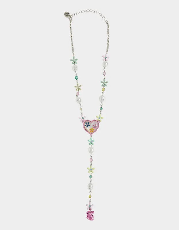 HOP TO IT FLOWER EGG Y NECKLACE MULTI sold by Betsey Johnson