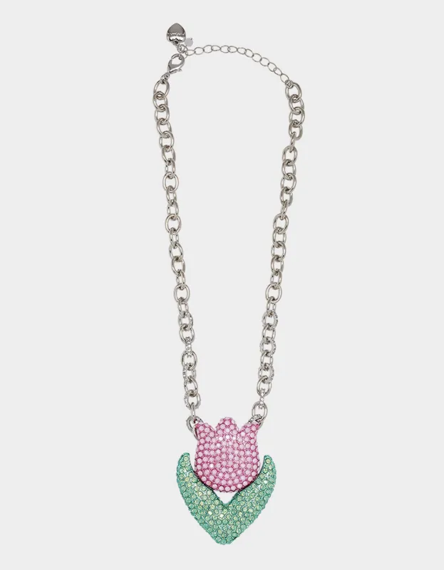 HOP TO IT TULIP PENDANT PINK sold by Betsey Johnson