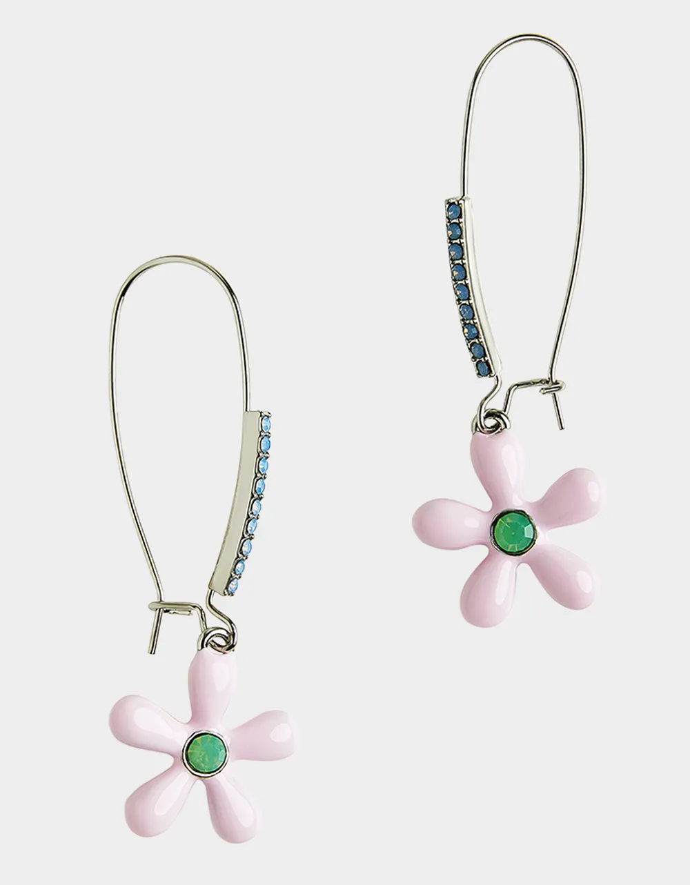 HOP TO IT FLOWER SHEPHERD HOOK EARRINGS PINK sold by Betsey Johnson product image thumbnail 2