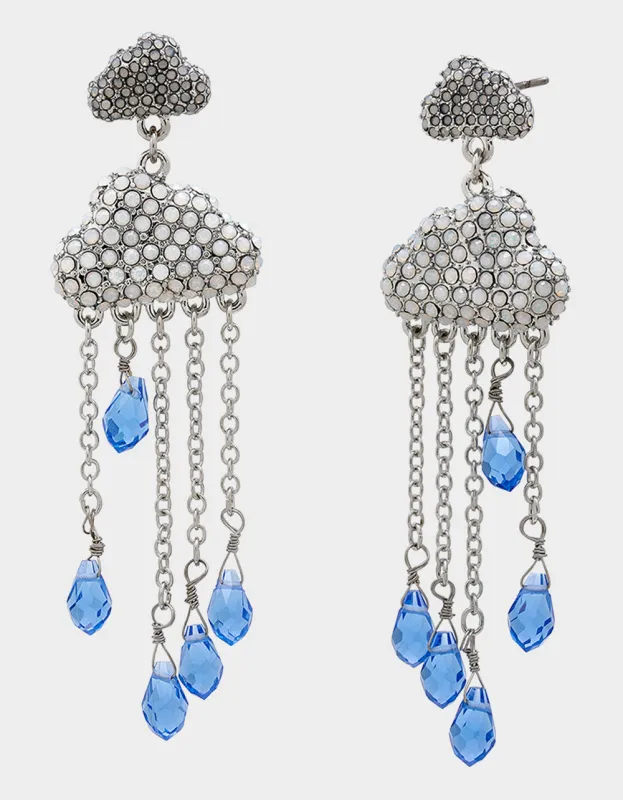 HOP TO IT CLOUD CHANDELIER EARRINGS BLUE sold by Betsey Johnson
