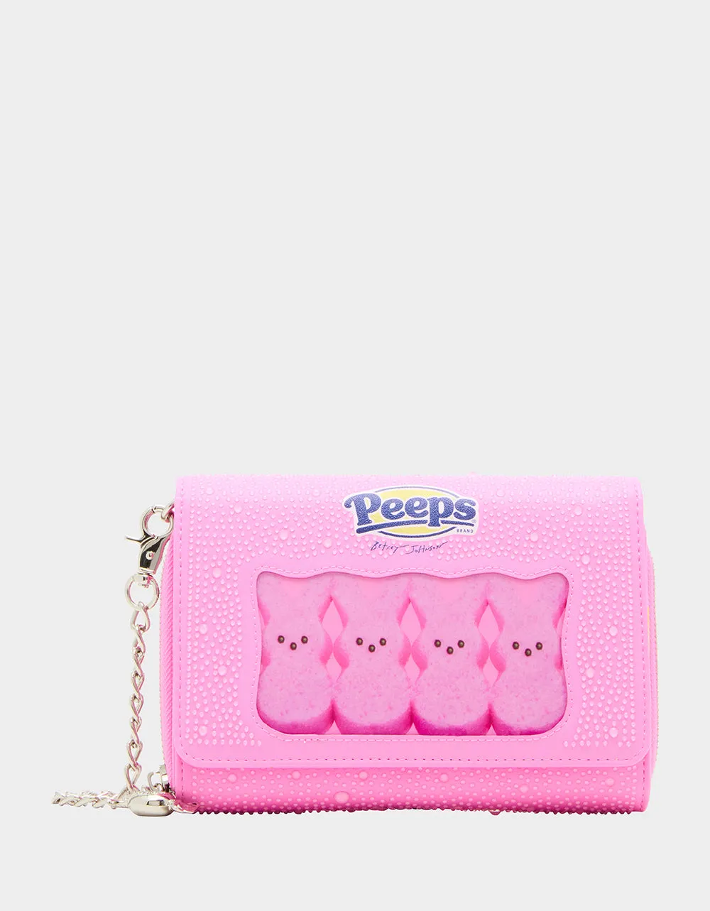 PEEPS® WALLET ON CHAIN PINK sold by Betsey Johnson