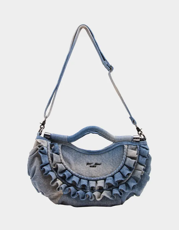 RUFF AROUND THE EDGES DENIM sold by Betsey Johnson