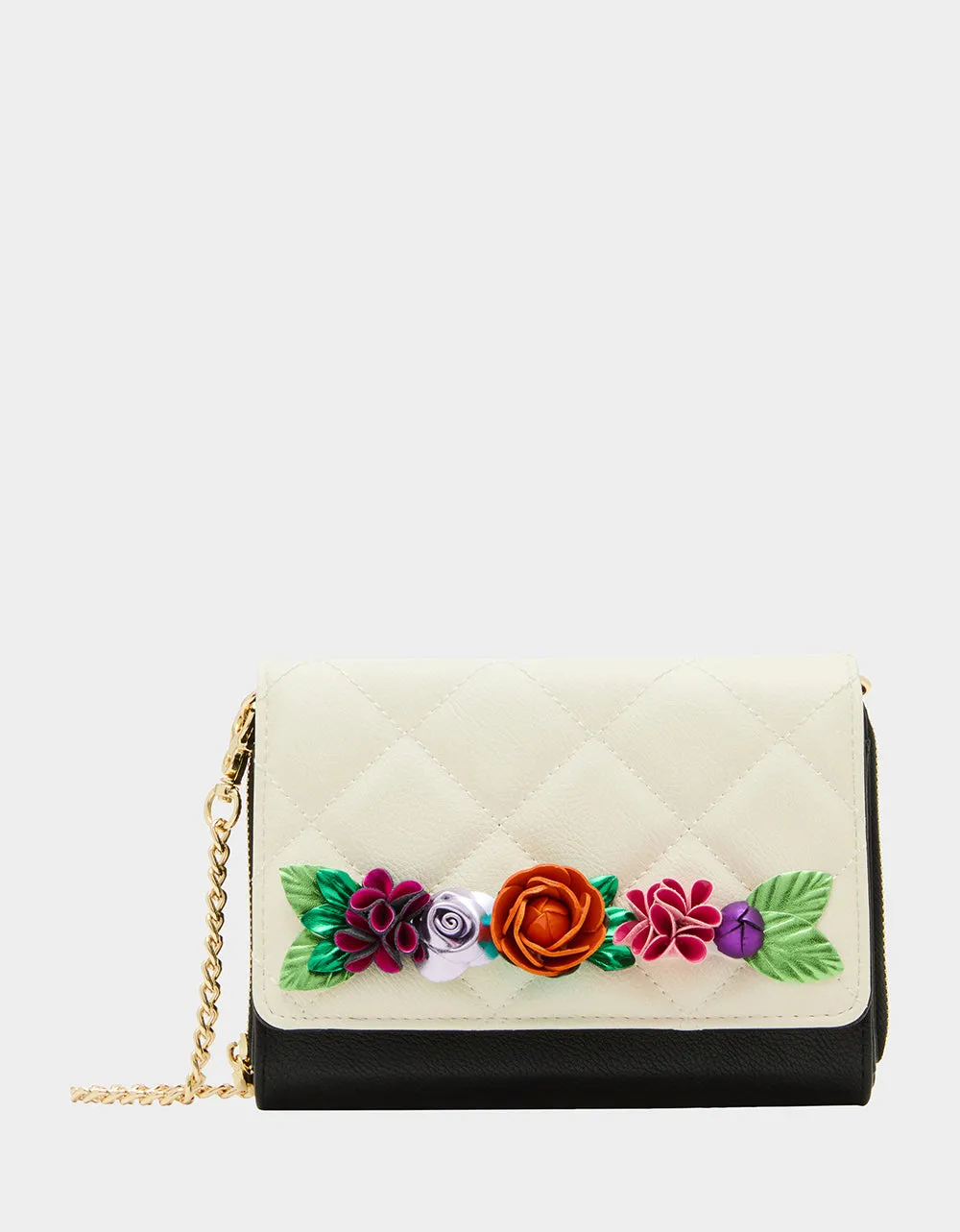 LOVELY BUNCH WALLET ON CHAIN BLACK WHITE sold by Betsey Johnson