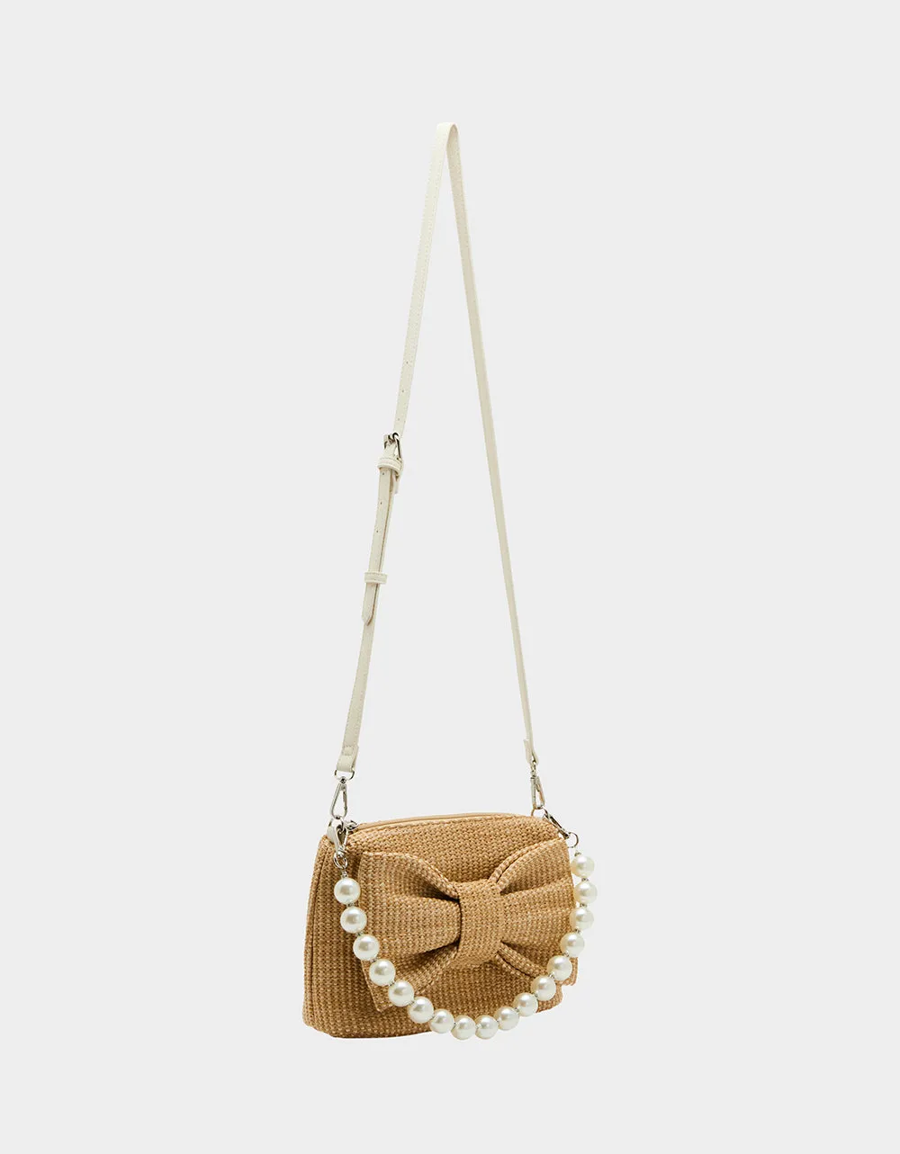 BOW STRAW TOP ZIP NATURAL sold by Betsey Johnson product image thumbnail 2