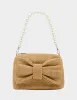 BOW STRAW TOP ZIP NATURAL sold by Betsey Johnson