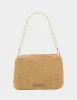 BOW STRAW TOP ZIP NATURAL sold by Betsey Johnson