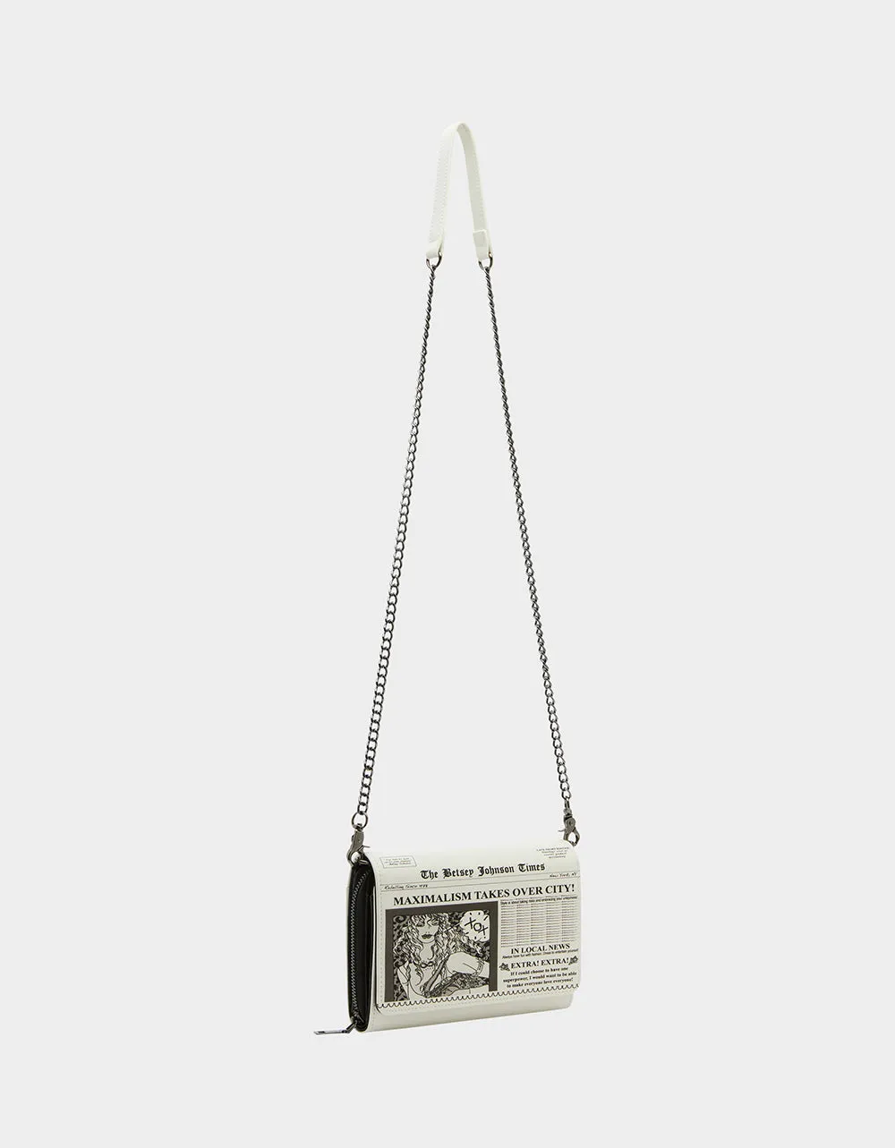 WHATS THE WORD WALLET ON CHAIN BLACK WHITE sold by Betsey Johnson product image thumbnail 2