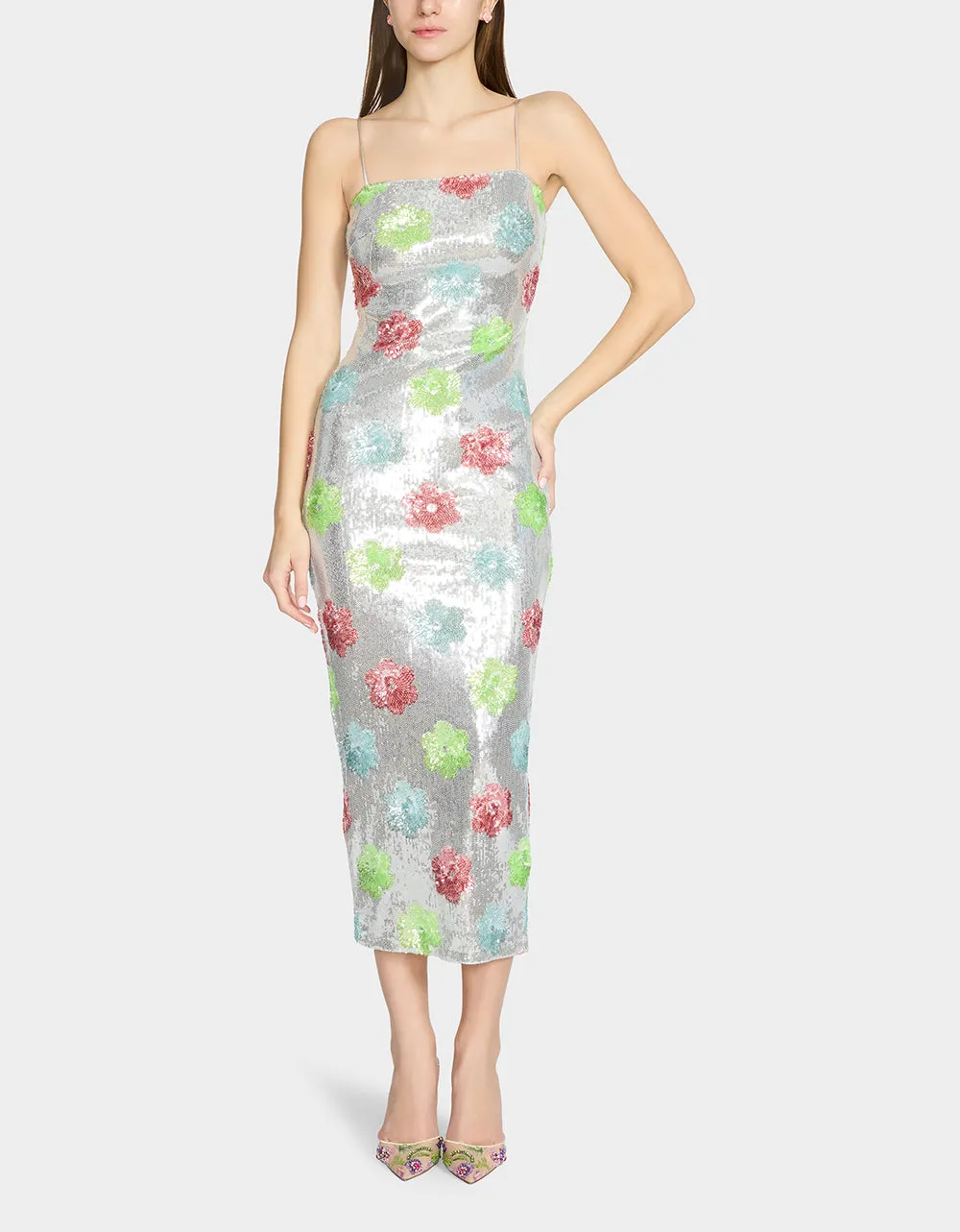SASSY SEQUIN DRESS SILVER MULTI sold by Betsey Johnson