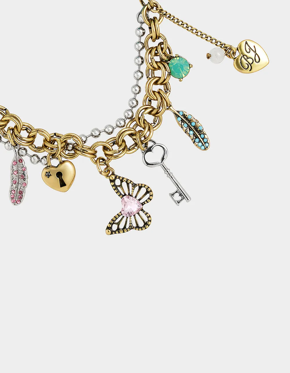 BOHO BUTTERFLY STRETCH BRACELET TURQUOISE sold by Betsey Johnson product image thumbnail 3