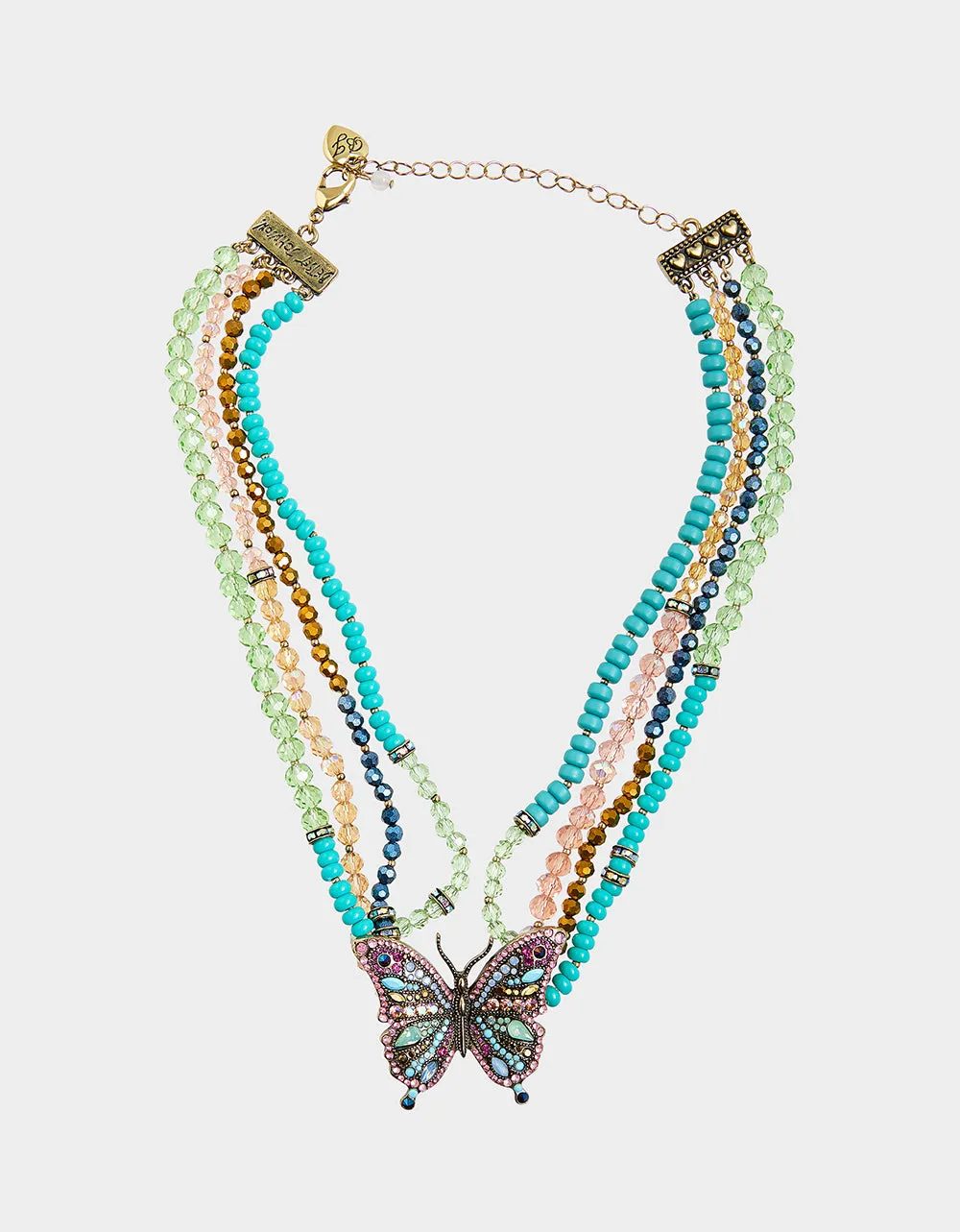 BOHO BUTTERFLY BEAD PENDANT MULTI sold by Betsey Johnson