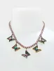 BOHO BUTTERFLY TENNIS FRONTAL NECKLACE MULTI sold by Betsey Johnson
