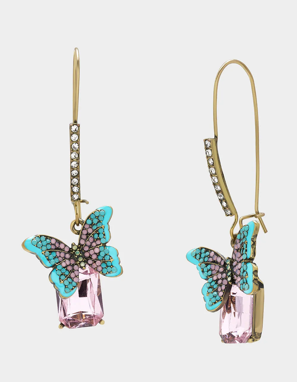 BOHO BUTTERFLY SHEPHERD HOOK EARRINGS MULTI sold by Betsey Johnson