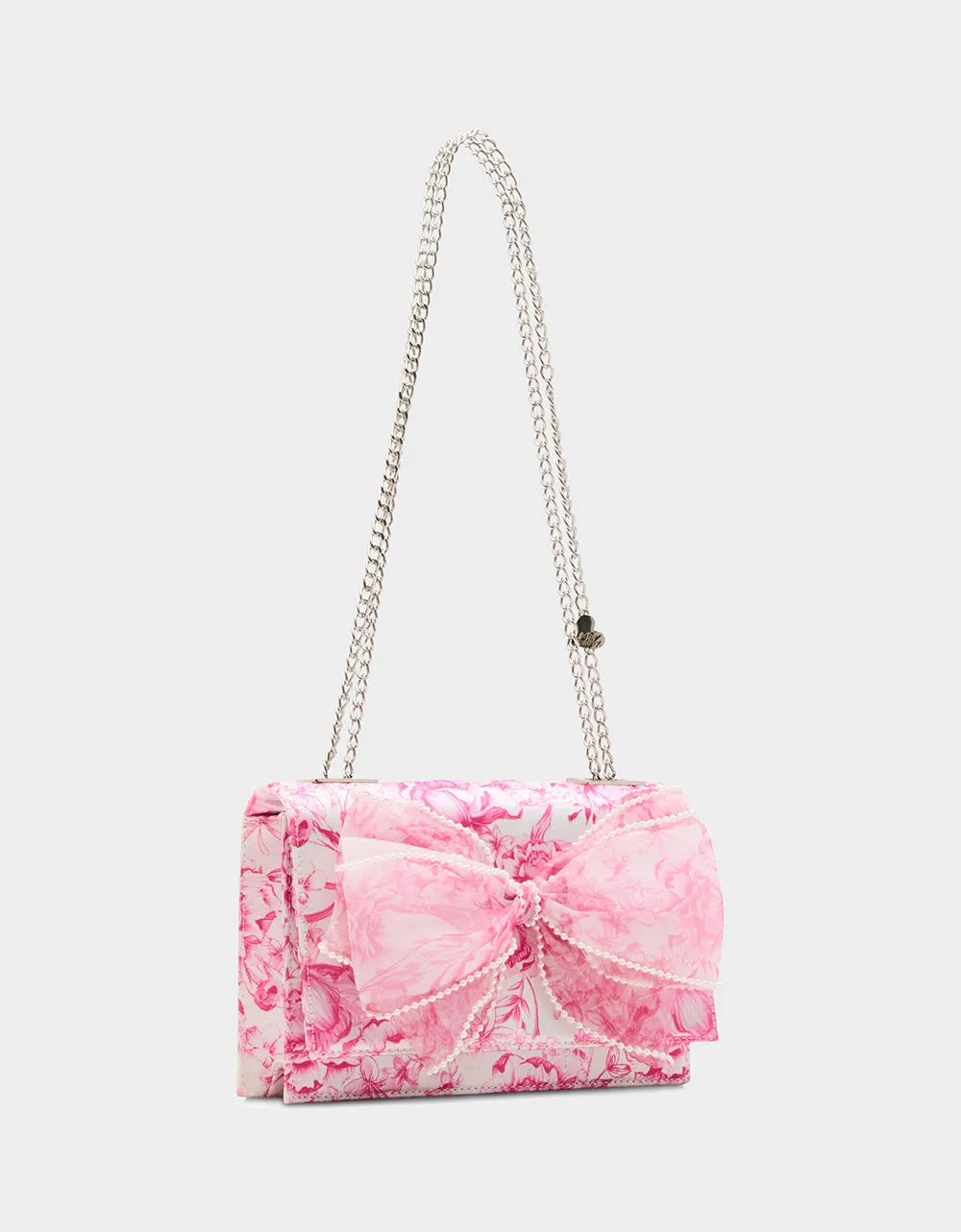PEARL TRIMMED BOW BAG WHITE PINK sold by Betsey Johnson product image thumbnail 2