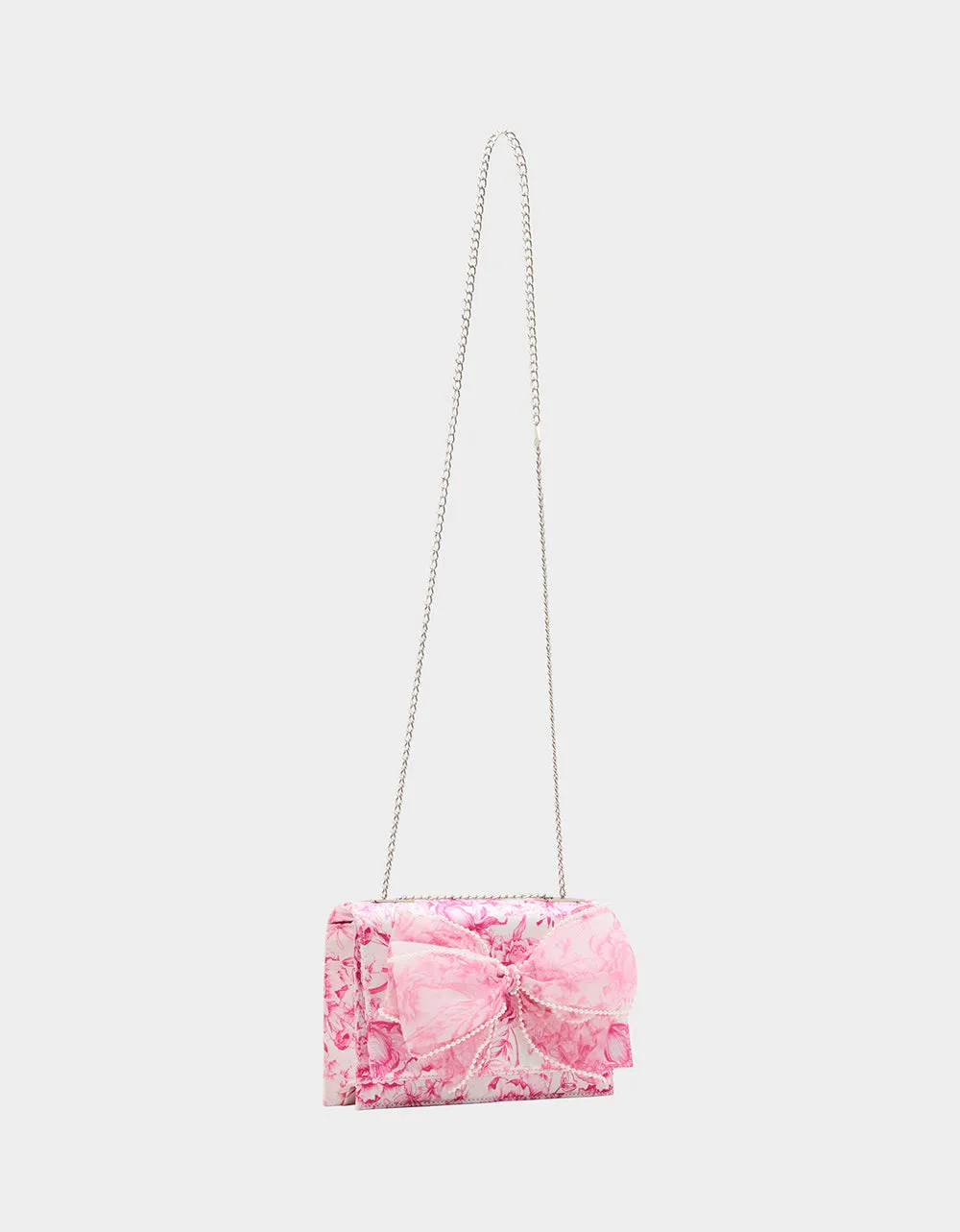 PEARL TRIMMED BOW BAG WHITE PINK sold by Betsey Johnson product image thumbnail 3