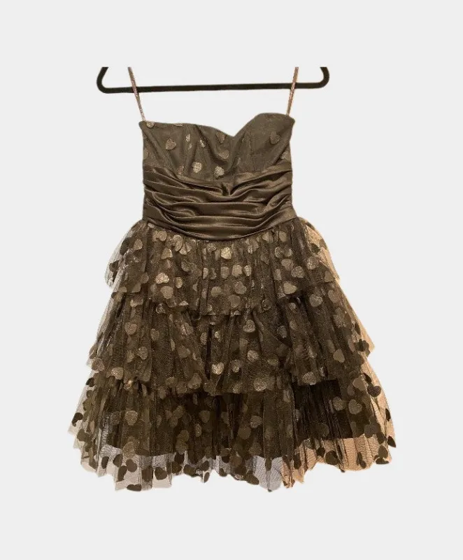 Black hearts formal party dress | RE:LUV sold by Betsey Johnson