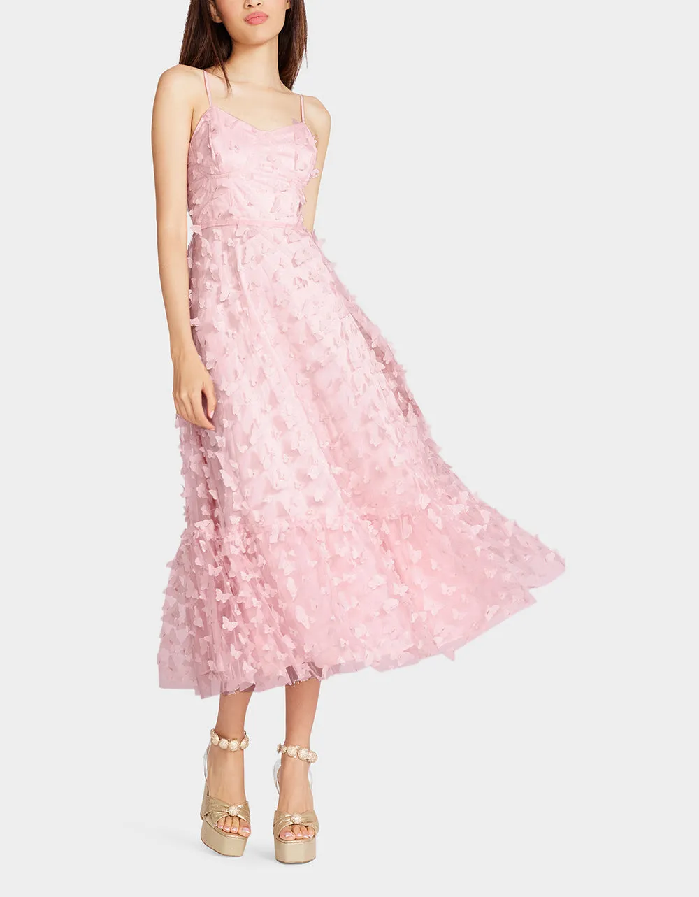 BETSEYS BUTTERFLY MAXI DRESS PINK | RE:LUV sold by Betsey Johnson product image thumbnail 3