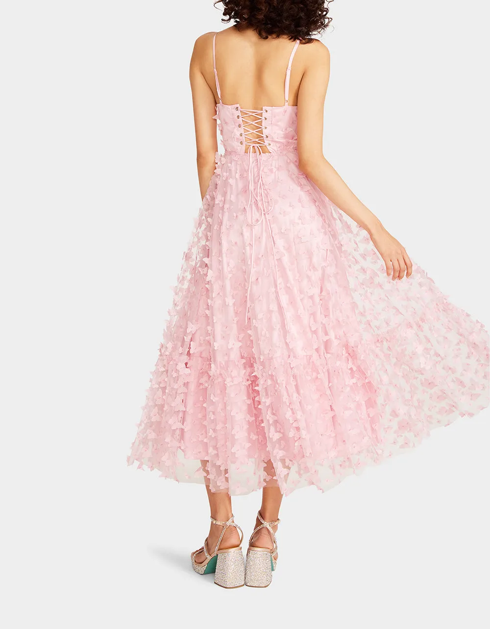 BETSEYS BUTTERFLY MAXI DRESS PINK | RE:LUV sold by Betsey Johnson product image thumbnail 4