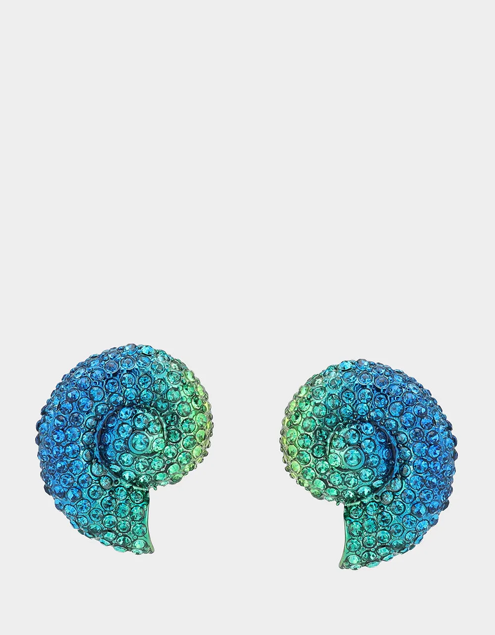 MERMAID JEWELS CONCH SHELL STUDS LIGHT BLUE sold by Betsey Johnson