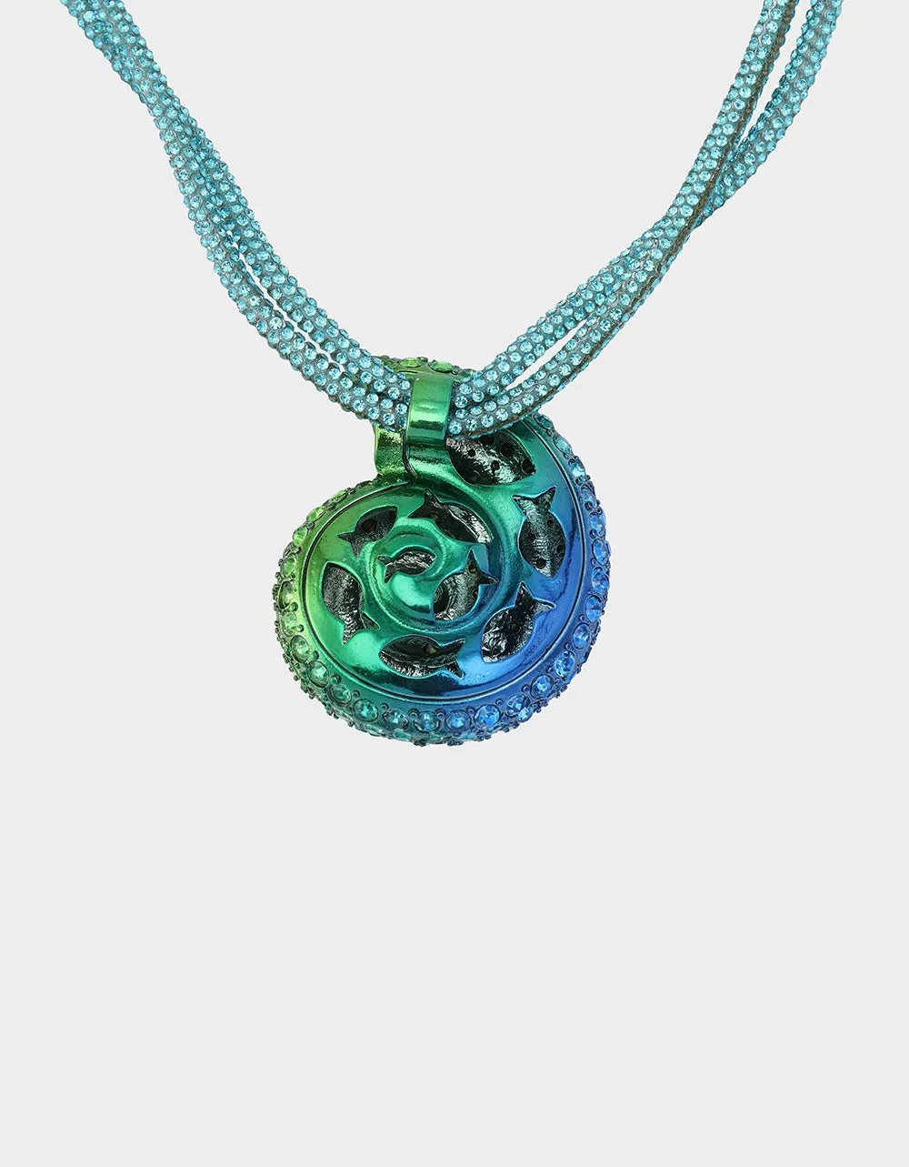 MERMAID JEWELS SHELL MULTI ROW NECKLACE BLUE sold by Betsey Johnson product image thumbnail 3