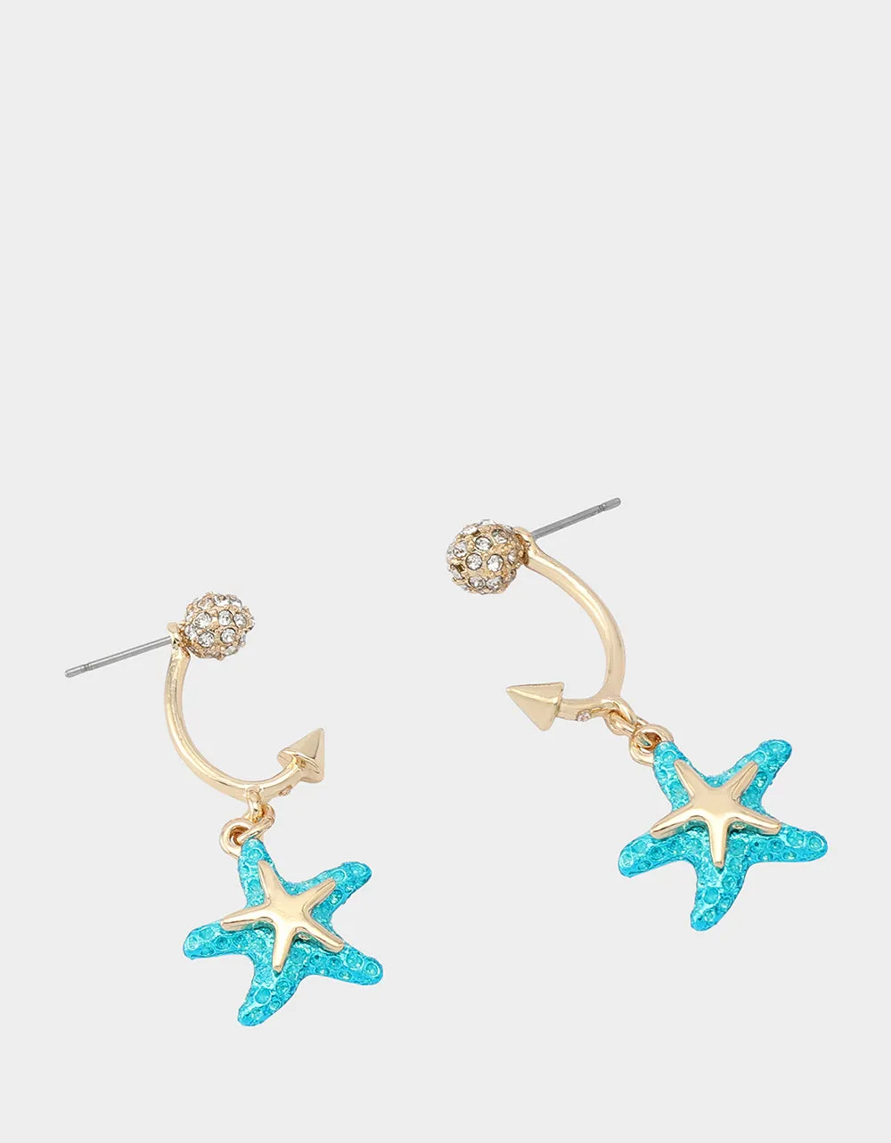 MERMAID JEWELS STARFISH BARBELL EARRINGS BLUE sold by Betsey Johnson product image thumbnail 2